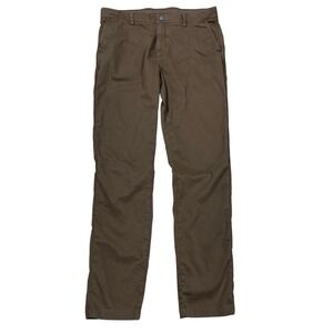 Spoke Build B Straight Chinos Mens 35 (Fits 36x34) Brown Stretch Cotton Classic